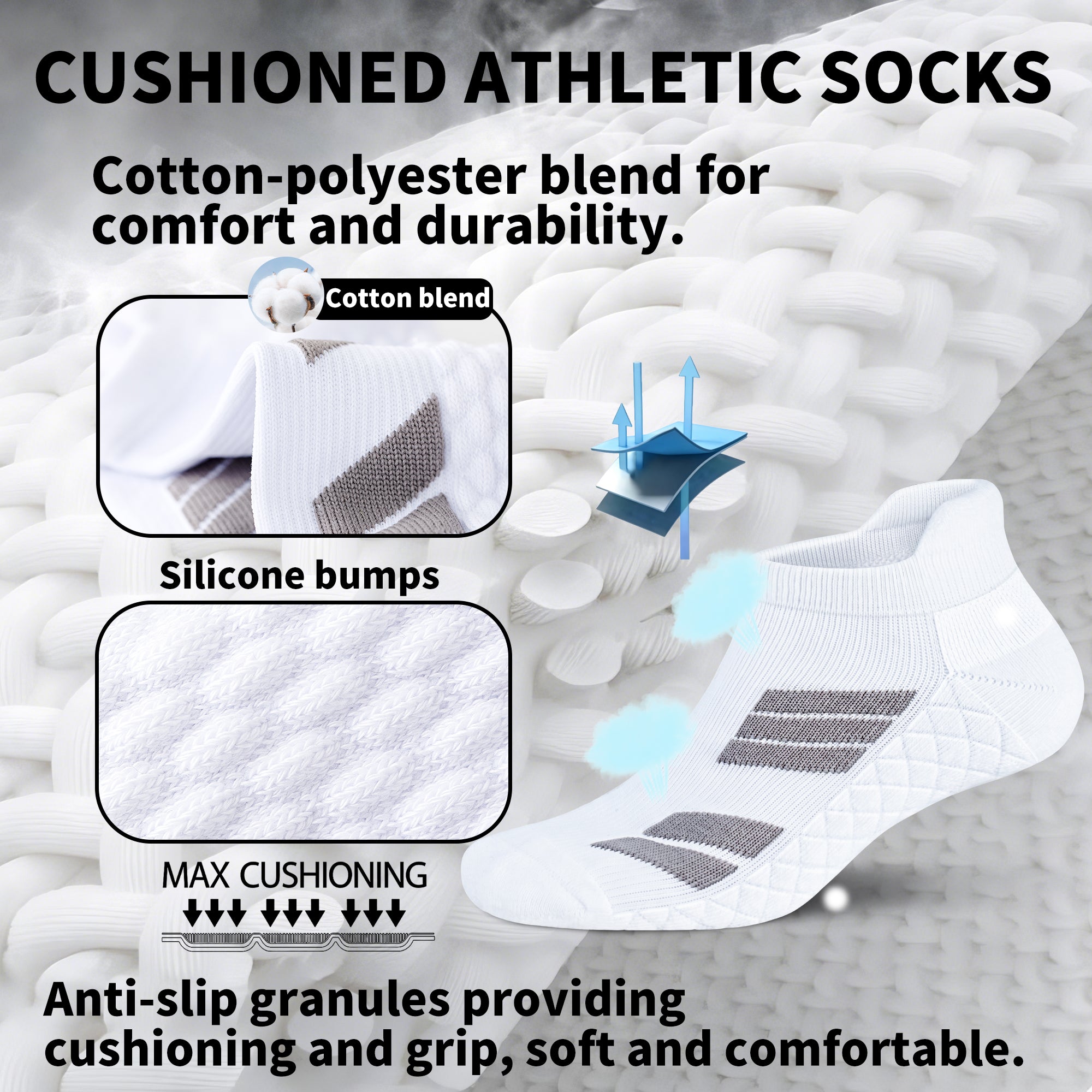 MQAMEX Elite Ultra Light Running Socks-Tab