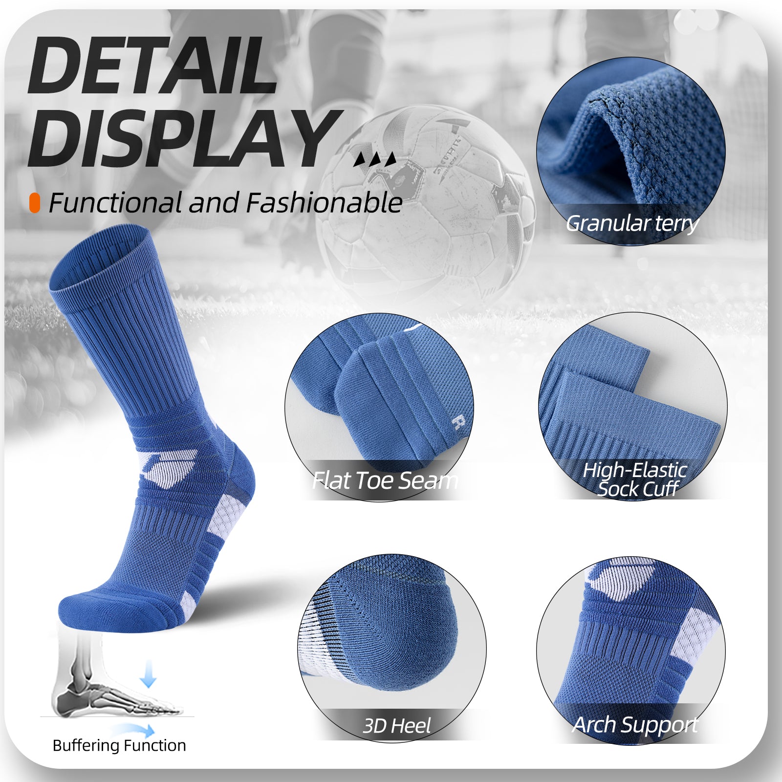 MQAMEX Elite Ultra Light Running Socks-Crew Socks