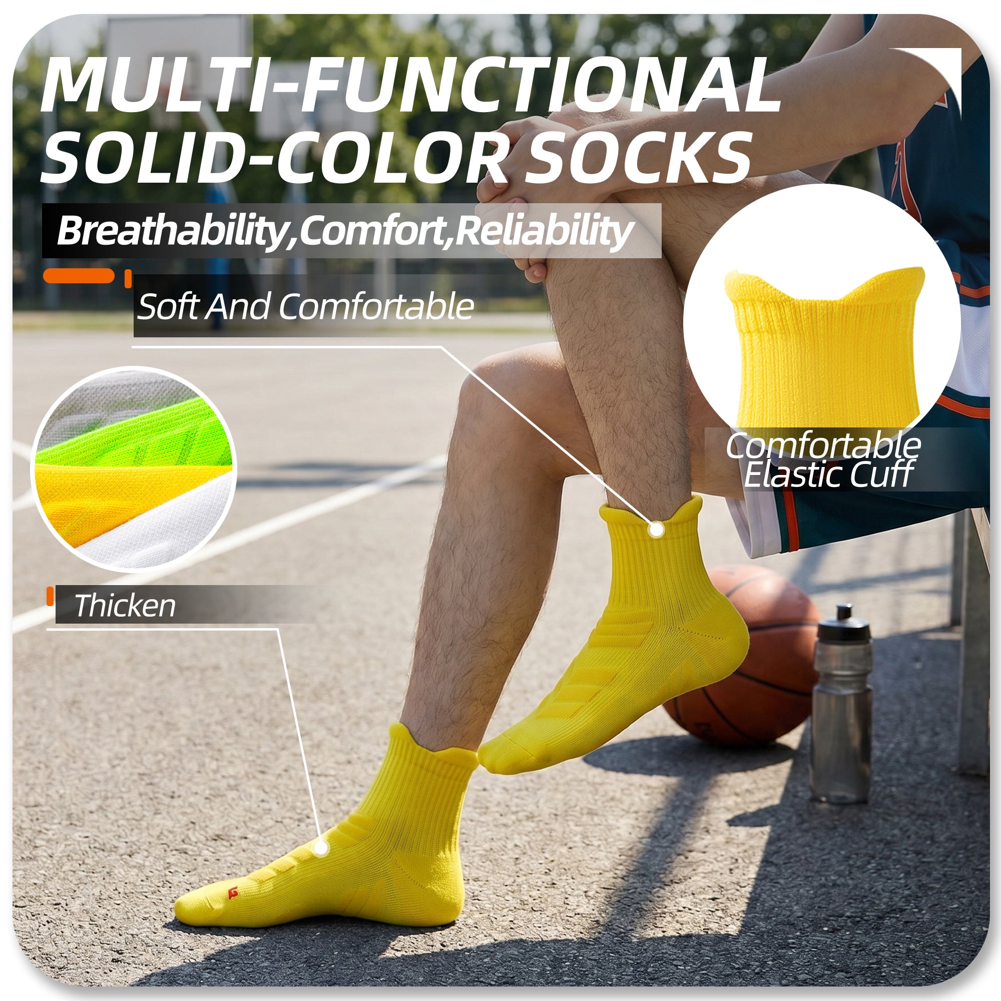 MQAMEX Elite Ultra Light Calcetines de Tenis + Pickleball-Calcetines Mini Crew