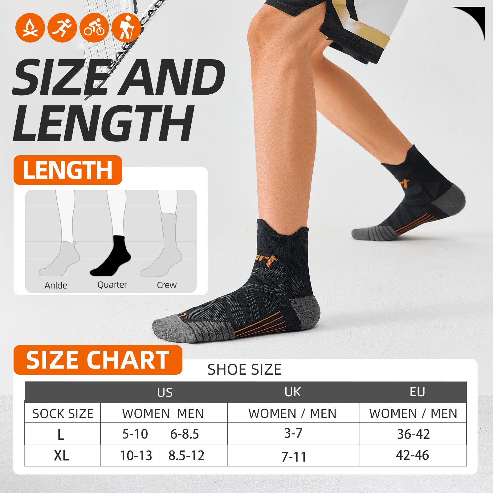 Calcetines de running ultraligeros MQAMEX Elite - Medias pantorrillas