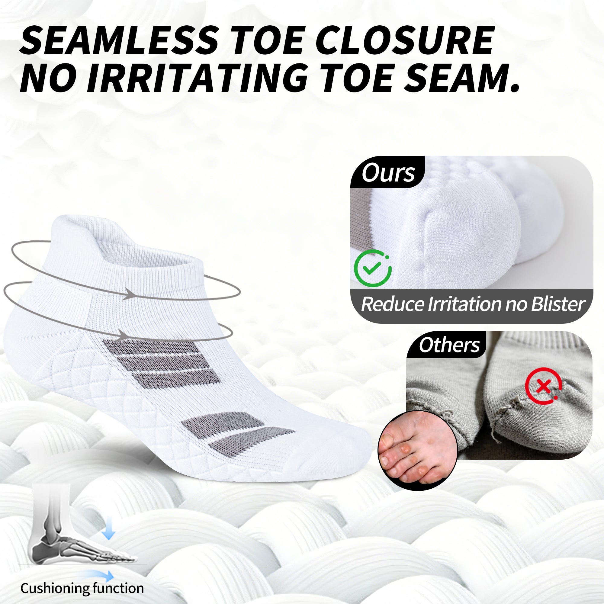 MQAMEX Elite Ultra Light Running Socks-Tab