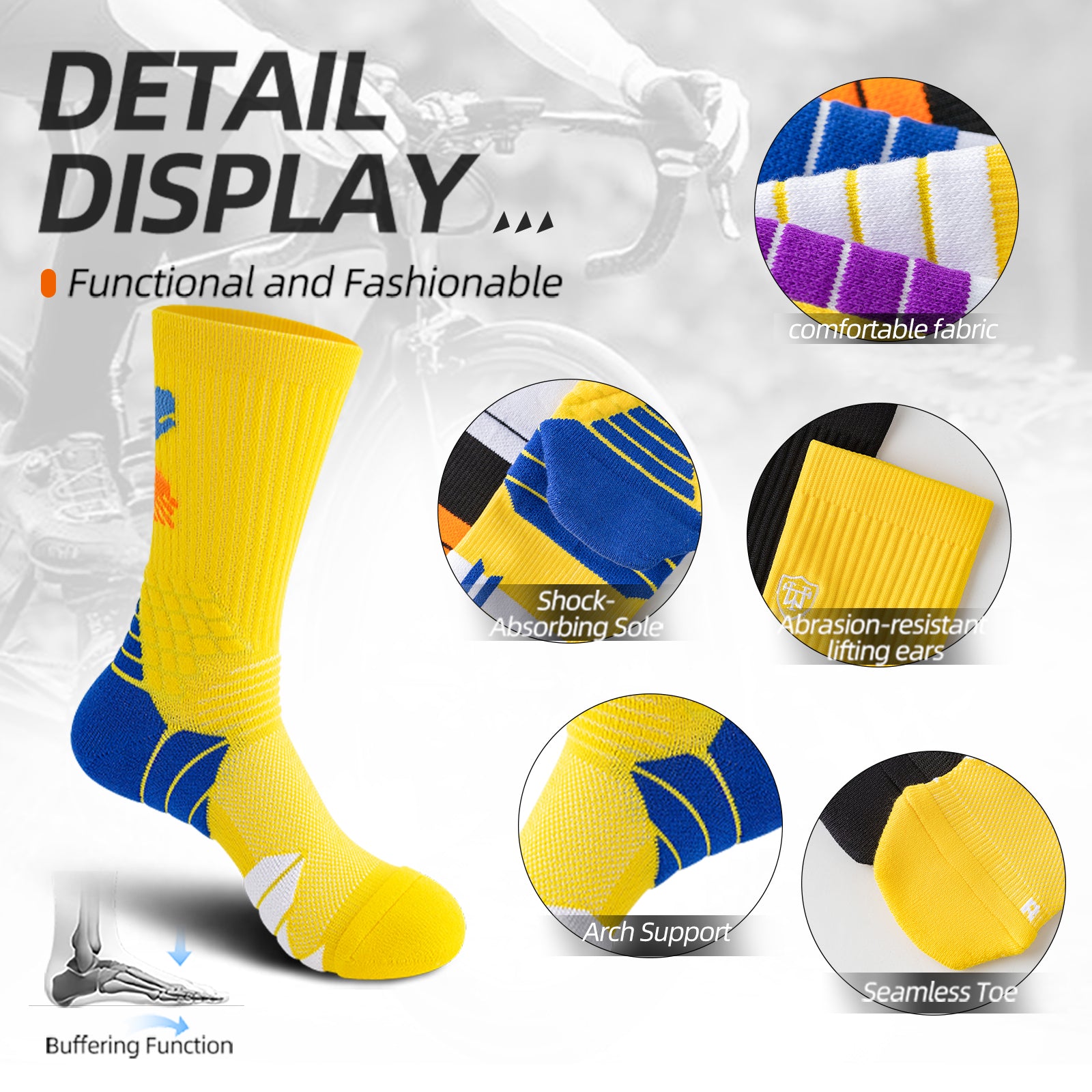Calcetines cortos MQAMEX Elite Ultra Ligeros de Tenis + Pickleball
