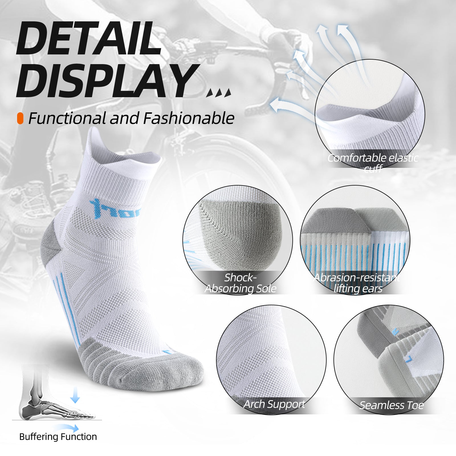 Calcetines de running ultraligeros MQAMEX Elite - Medias pantorrillas