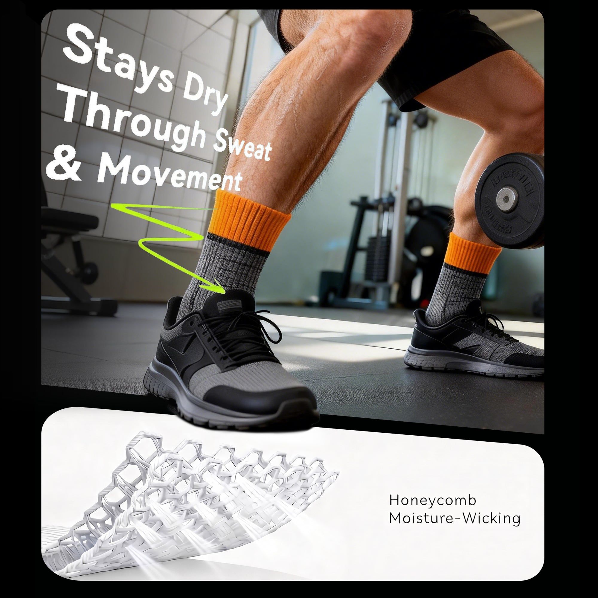 MQAMEX Elite Ultra Light Calcetines de Tenis + Pickleball-Calcetines Mini Crew