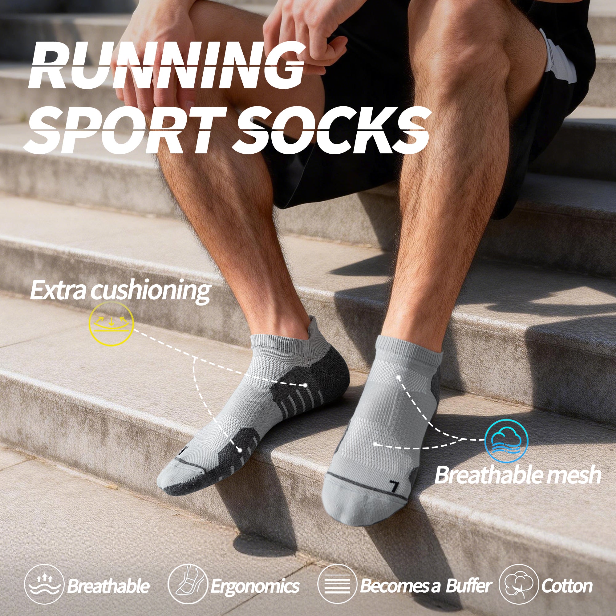 Calcetines de running ultraligeros MQAMEX Elite - Calcetines tobilleros